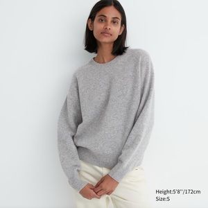 Uniqlo Premium Lambswool Crew Neck Long-Sleeve Sweater